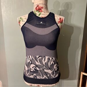 Adidas by Stella McCartney Women's Navy and Gray Tank Top